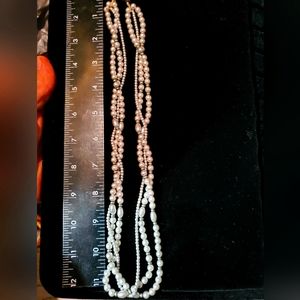11" Vintage imitation  pearl necklace